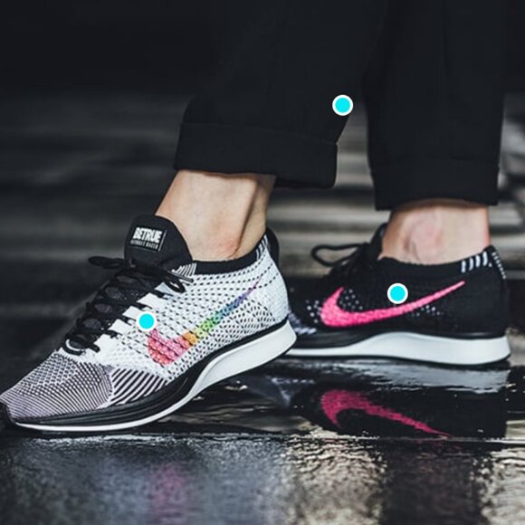 NEW Nike Flyknit Racer Oreo Be True Rainbow Colorway Mens 8 Womens 9.5 41 EUR main image 7